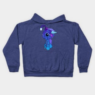 Blue and Purple Baby Angler Dragon Kids Hoodie